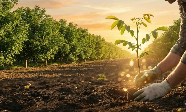 "سرمایه گذاری روی طلای سبز؛ راهنمای جامع صفر تا صد کاشت نهال گردو با سود تضمینی"